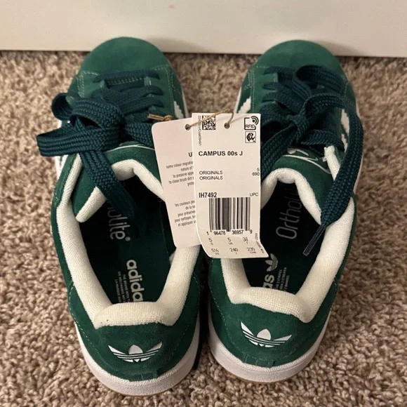 NWT Adidas Campus 00s Dark Green Sneakers J Size 5.5 W7 - Picture 16 of 16